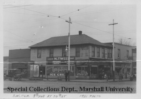 Across the street from the Margaret, the southwest corner of 8th Avenue at 20th Street, 1931