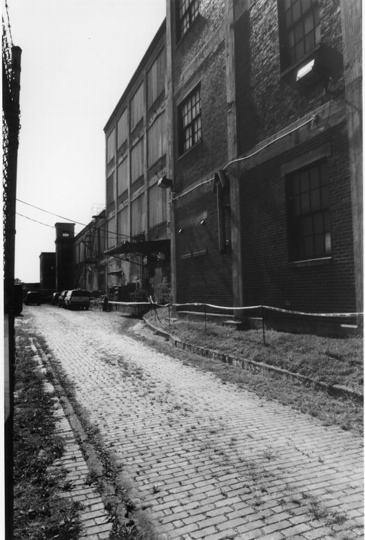 Looking along the former factory, 1998