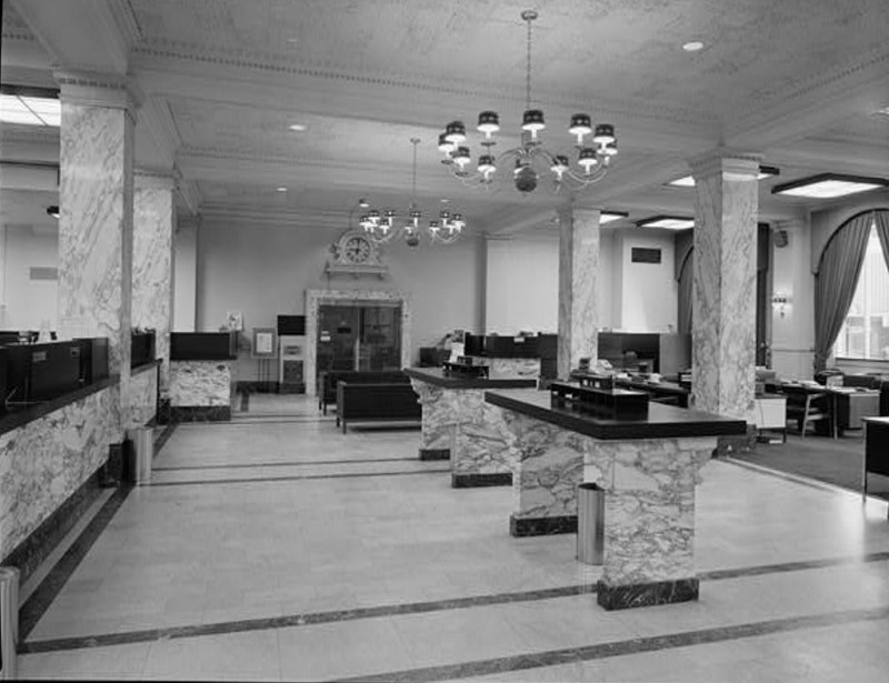 Building, Style, Black-and-white, Hall