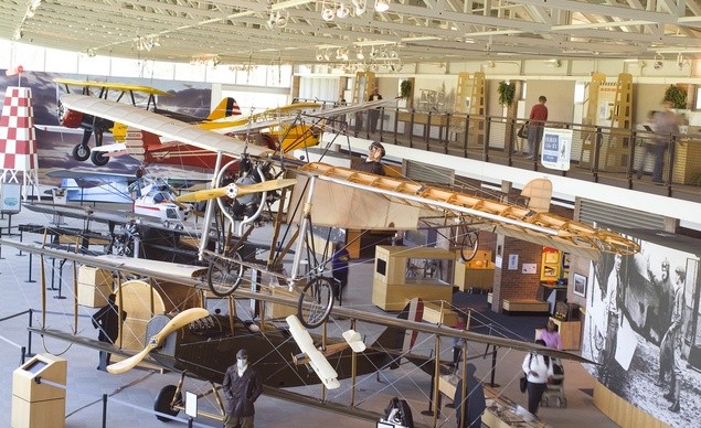 View of some of the planes on display