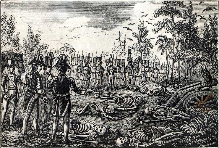 "Massacre of Major Dade and his Command" engraving (1847)