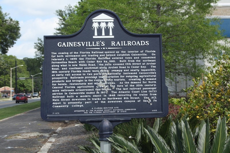 Gainesville Railroads Historical Marker