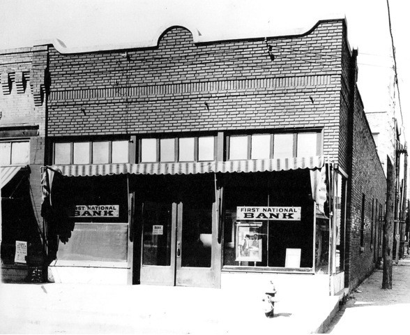 First National Bank operated for a number of years after the robbery before the storefront became home to a variety of local businesses. 