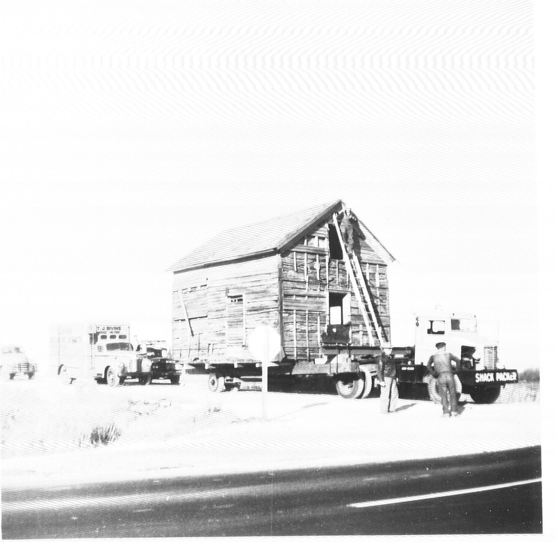 Moving Dietrich Cabin from its original site southwest of Princeton, Kansas, to City Park in Ottawa, Kansas.