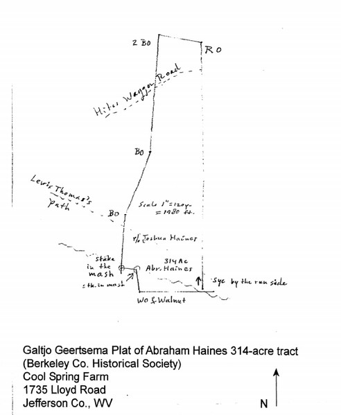 Plat of Abraham Haines tract