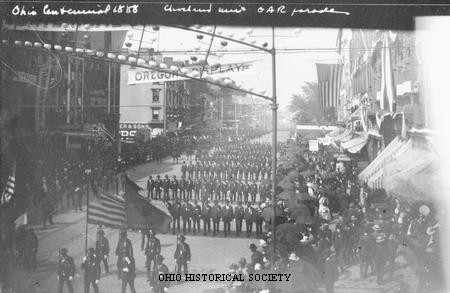 The neighborhood is known for the arches over High Street which were inspired by historic photos of the area during the 1888 exposition and GAR encampment.