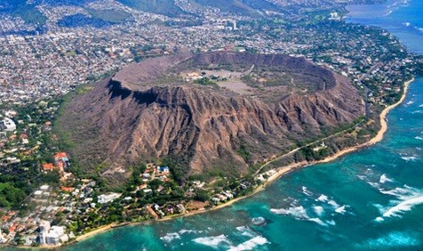 Diamond Head aerial view