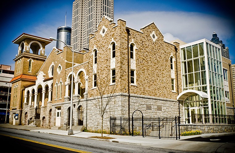 This historic church was constructed in 1908. By this time, membership of the church was entirely Black but the church had white and Black members in its early years. 