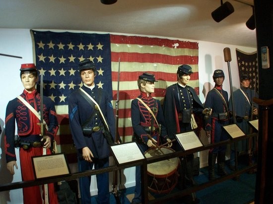 Some of the uniforms on display