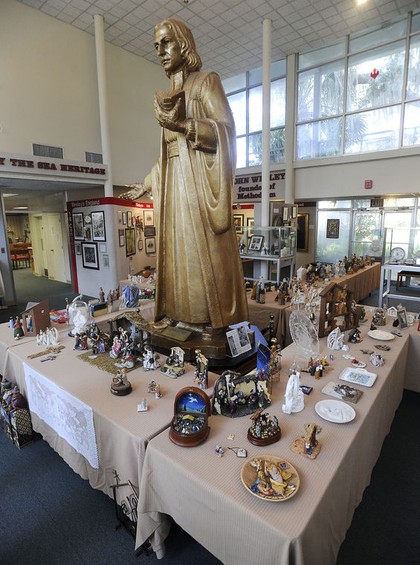 View inside the museum. Many of the nativities can be seen.