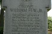 The tombstone of William Few.
