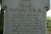 The tombstone of William Few.