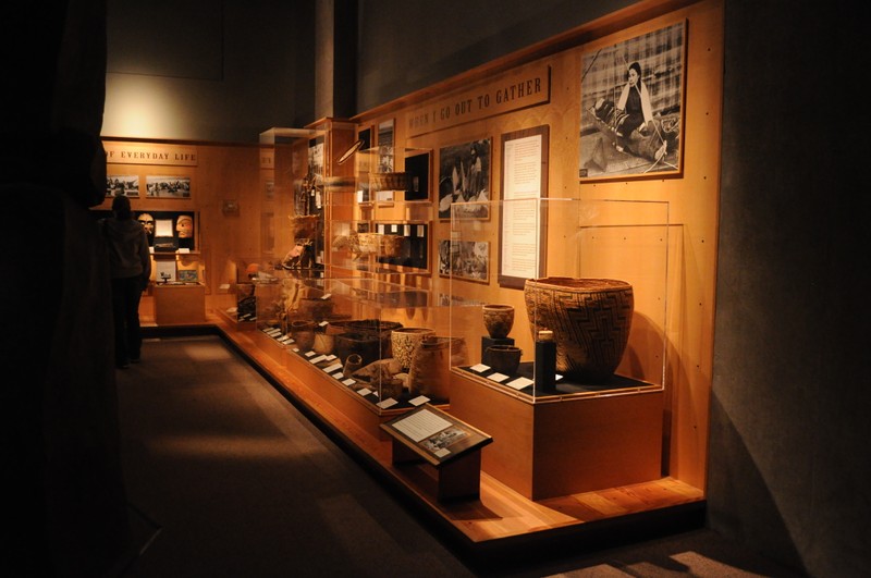 Native American baskets on display.