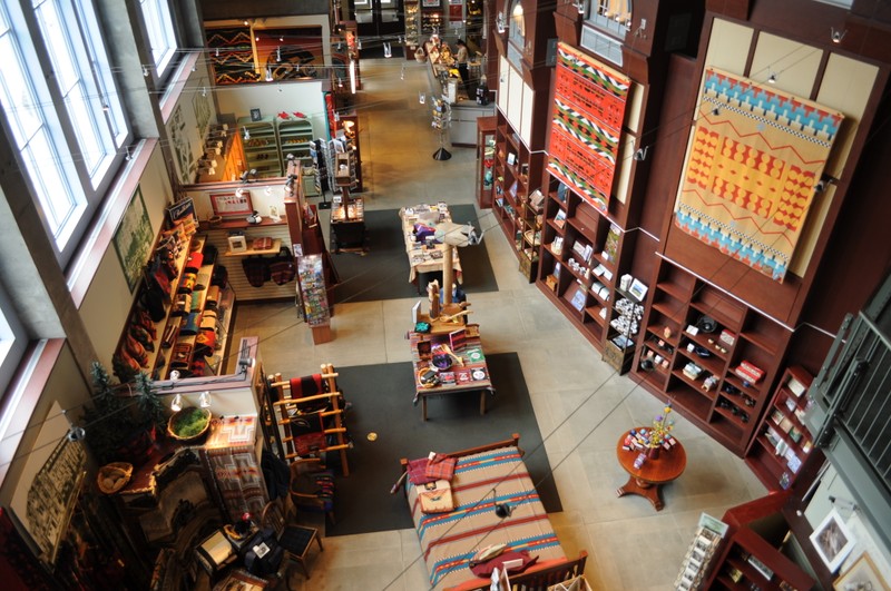 Overhead photo of the museum's gift shop.