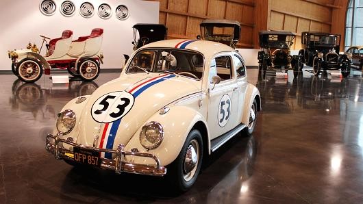 Herbie, the "Love Bug" on display.