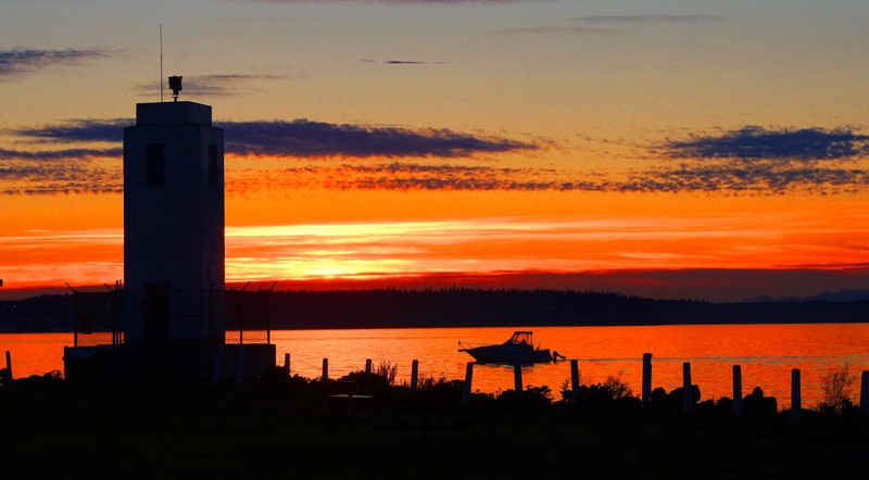 The current Browns Point Lighthouse was constructed in 1933.