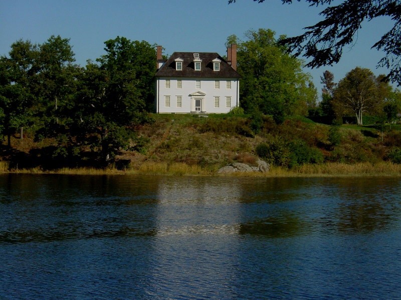 Hamilton House as seen from the Salmon Falls River.