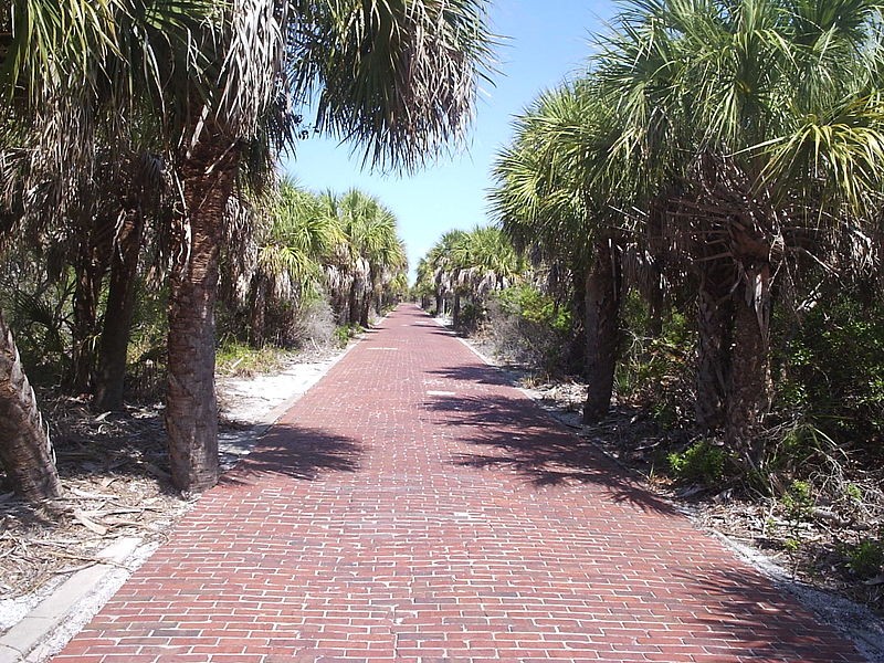 Brick road as part of the Fort Dade ruins