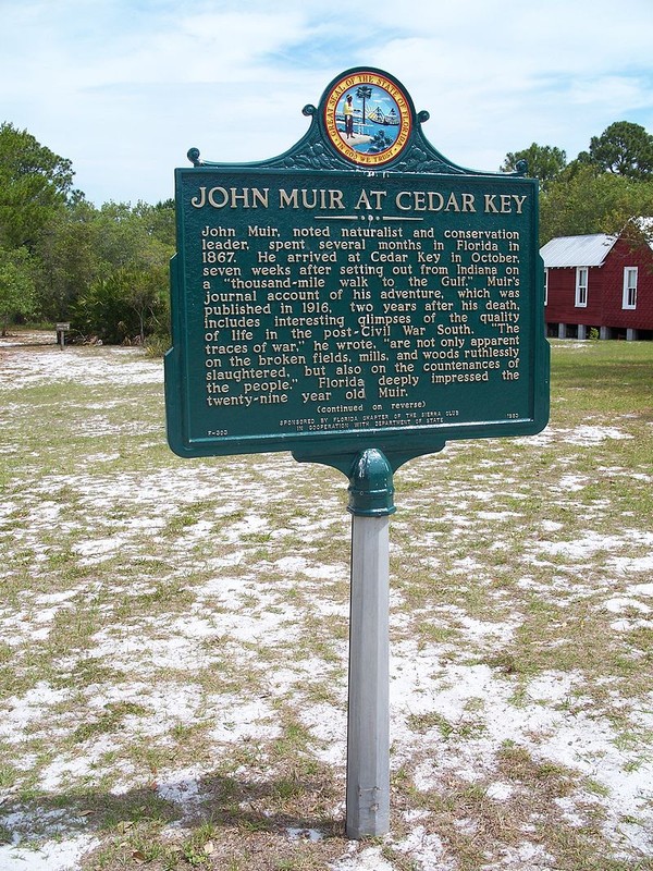 Historic Marker that commenorates John Muir's visit