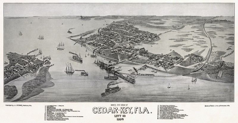 1884 map of Cedar Key