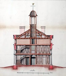 1733 diagram of the first Ursuline Convent by Ignace François Broutin