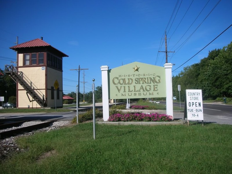 The sign at the entrance to the Historic Cold Spring Village