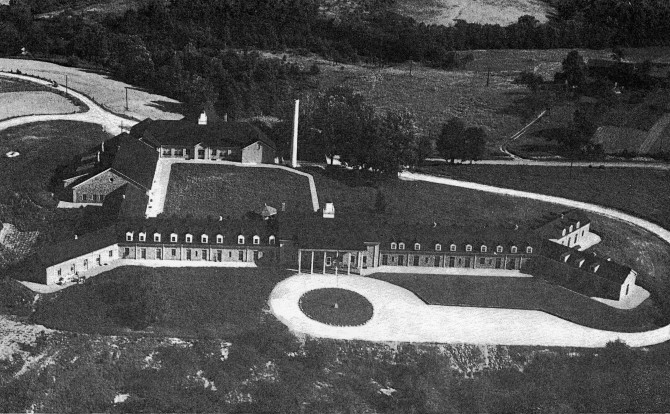 Morris Memorial Hospital was also a self-sufficient farm located on 200 acres donated by Walter T. Morris. Photo from Goldenseal Magazine.