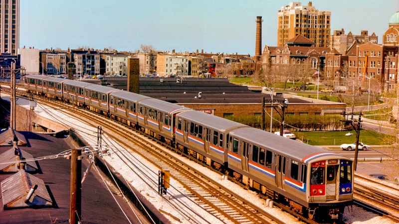 A train built for the Bicentennial in 1976, now part of CTA's Heritage Fleet