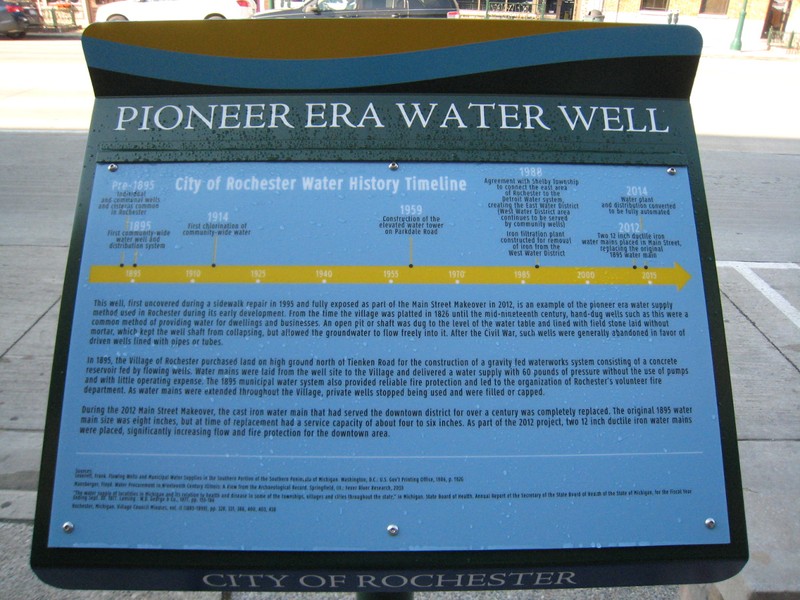 Pioneer Era Water Well interpretive sign, 2015