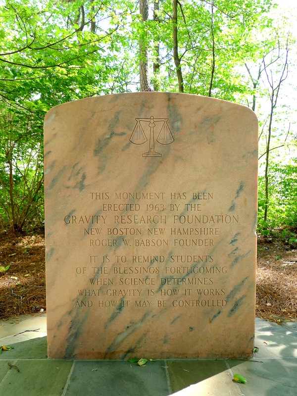 Dedicated in 1963, this monument was intended to "remind students of the blessings" of scientific discovery.