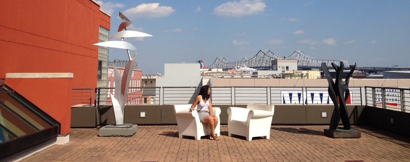 The rooftop terrace atop Goldring Hall.