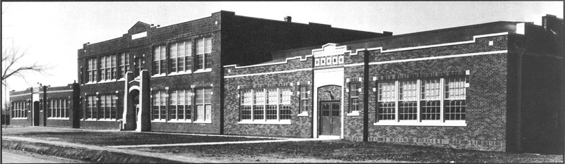 Black and white photo of Douglass School.
