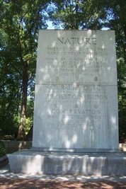 (photo by Richard E. Miller, Historic Marker Database)
Panel 1: NATURE 
