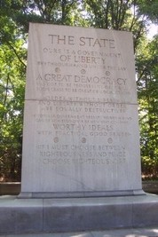 (photo by Richard E. Miller, Historic Marker Database)
Panel 4: THE STATE