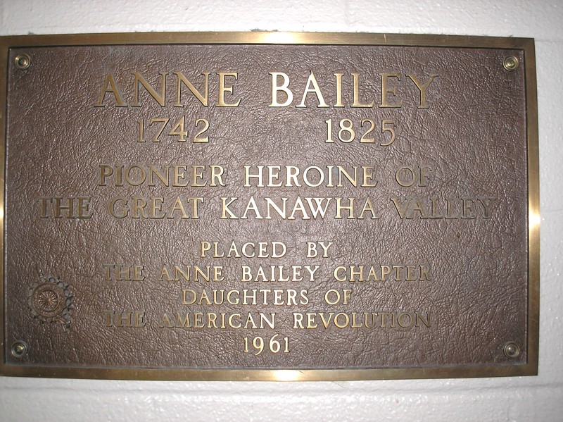 Plaque remembering Anne Bailey in the elementary school