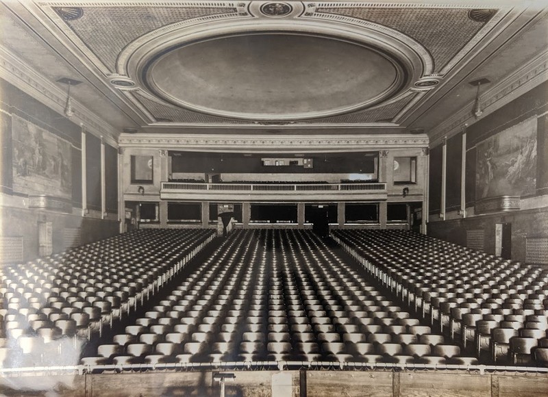 Interior seating of original Gloria theater.