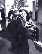The campus paper also ran this photo of a protester taken against her will. After attacking the photographer, the student apologized, explaining that she feared parental retaliation if identified as a protester.