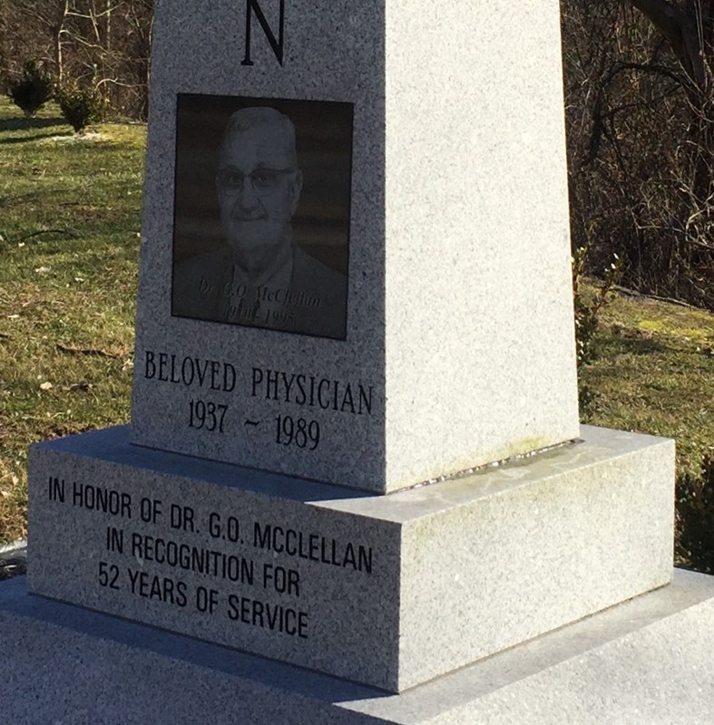 A close up of the monument.