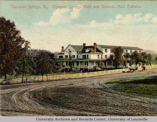 Olympian Springs Postcard circa 1909 (image from http://digital.library.louisville.edu/cdm/ref/collection/ulua001/id/150)