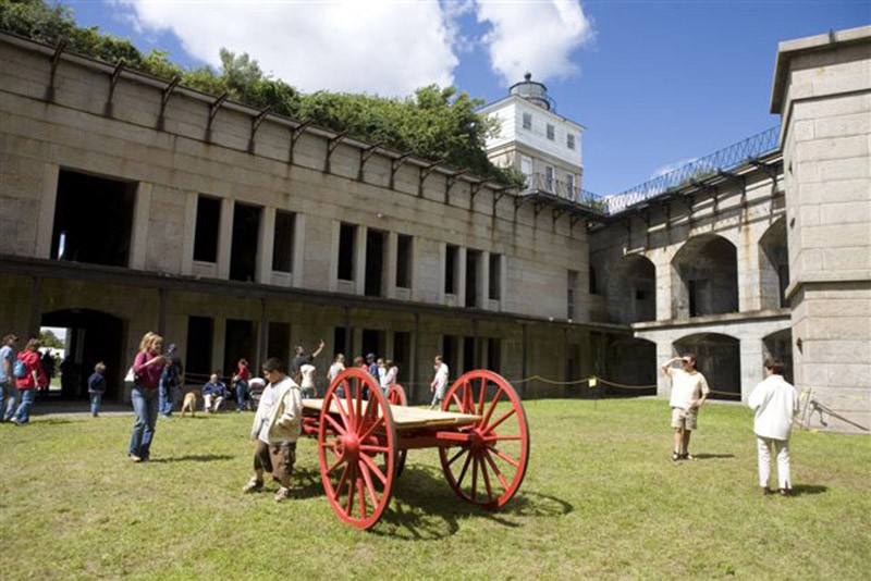 Inside Fort Rodman (it is only open during scheduled events)