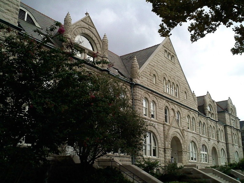 Gibson Hall as it looks today. This is the university's famous landmark