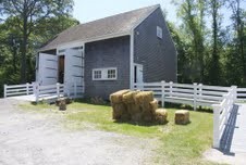 The replica barn was built in 1993