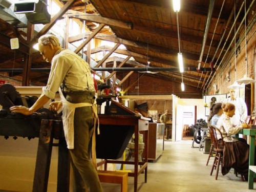 Mannequins in the museum depict the work done that was once done in the shop