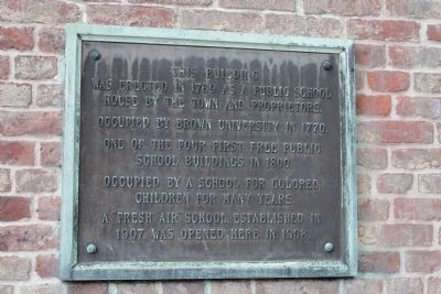 Meeting Street School historic marker, erected by the state of Rhode Island (image from Historic Markers Database)