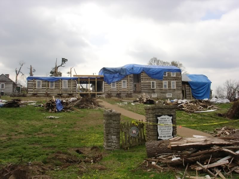 Damage to Wynnewood after the tornado of 2008.
