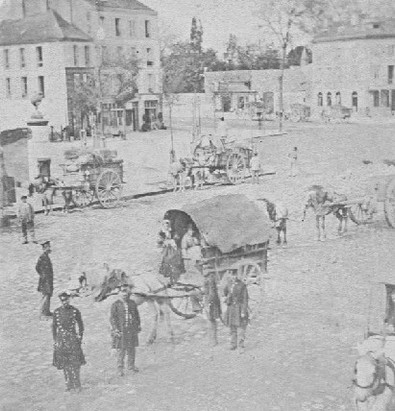 A view of St. Charles Avenue from Lee Circle in the 1870s.