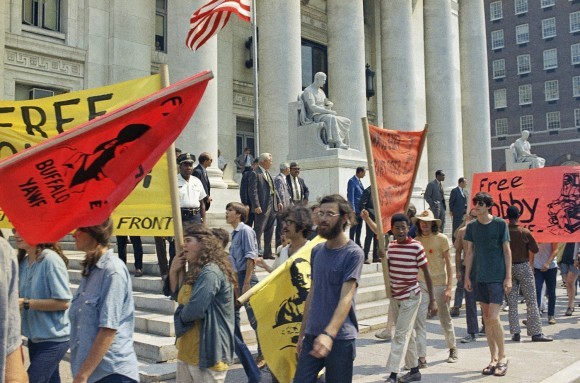 Protests in front of the Courthouse in 1970