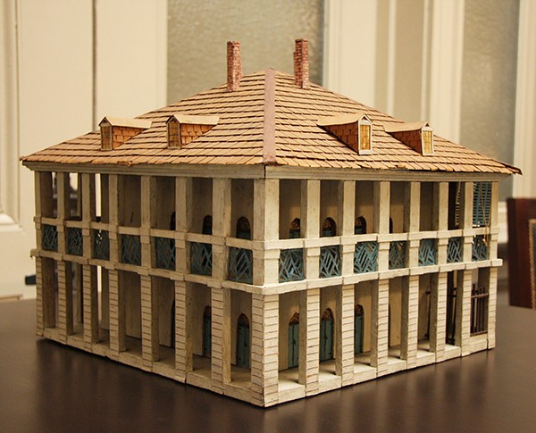 This model of the Government House was built in 1933 by the Louisiana State Museum