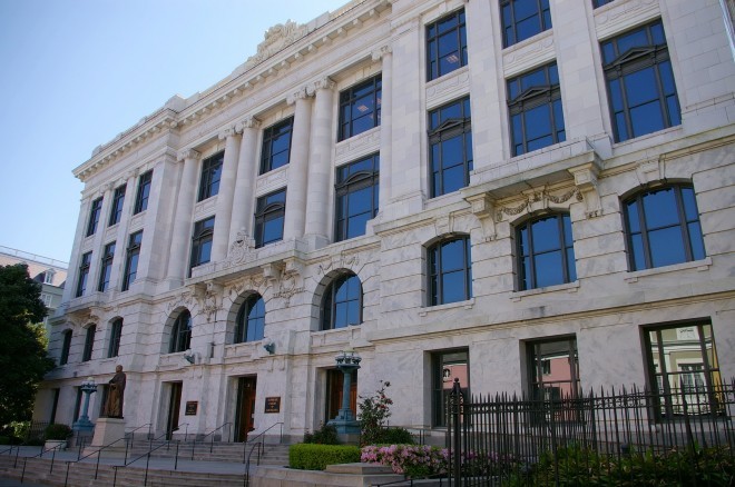 This building houses the Louisiana Supreme Court and the Fourth Court of Appeal.