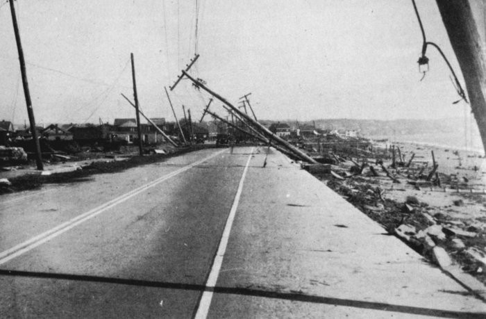 Damage in Island Park, Rhode Island